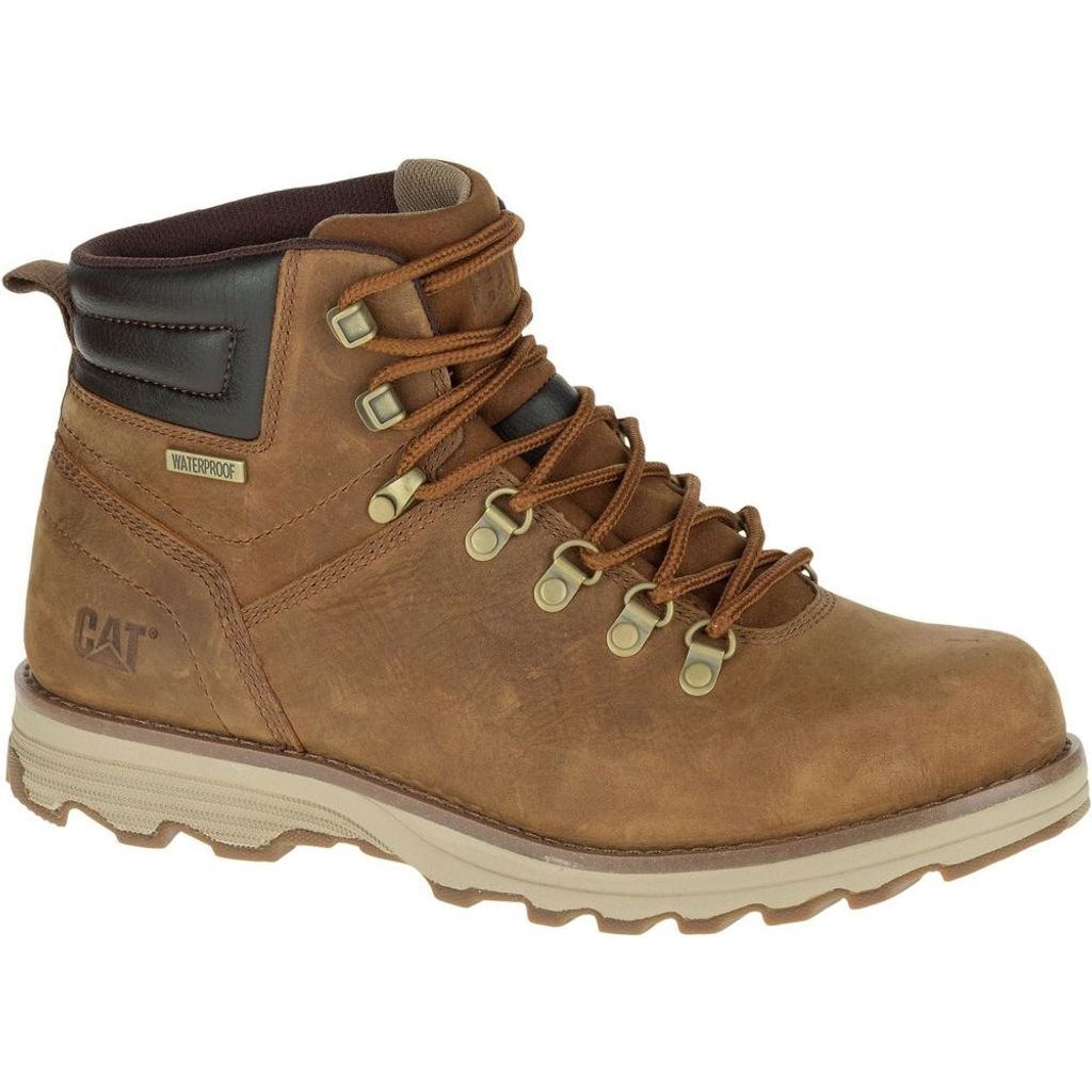 Caterpillar Sire wasserdichte Lederstiefel, Braun 41 EU