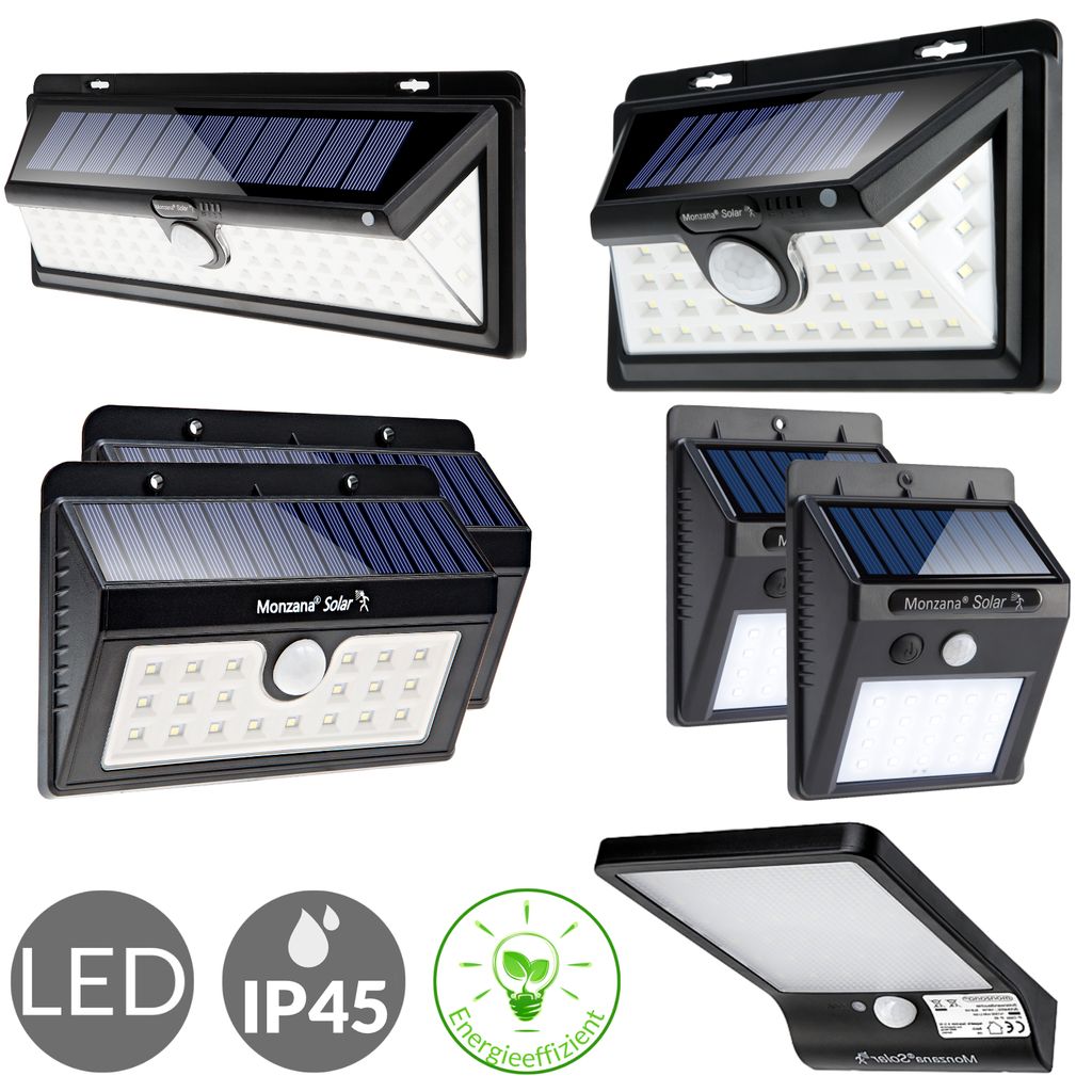 4pcs LED Solarleuchte mit Bewegungsmelder Wandleuchte Außenleuchte Gartenlampe 