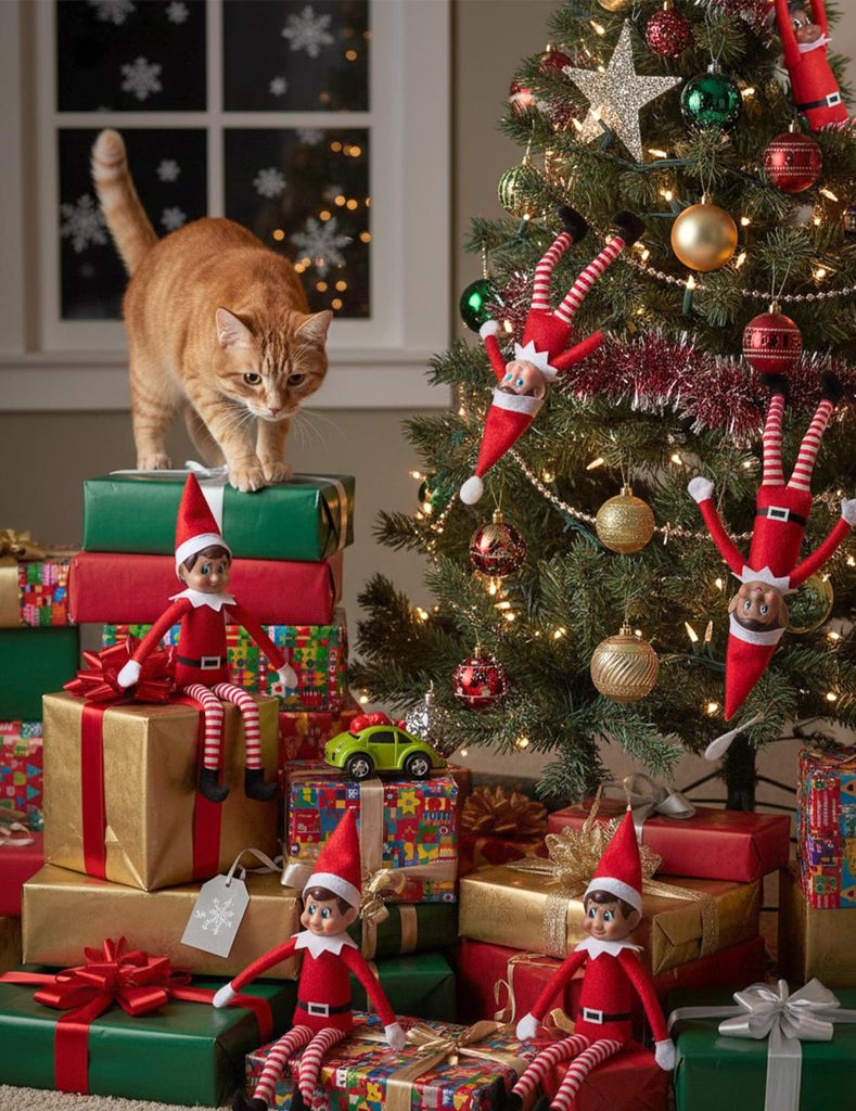 6er Set freche Weihnachtswichtel - Einheitsgröße