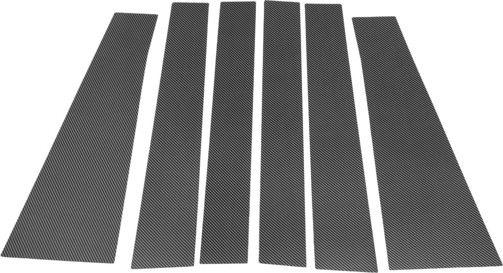 Türpfostenfensterleiste für Toyota Sienna 2011-2020 Anti-Kratz-Aufkleber Pfosten Tür Außenverkleidung Carbonfaser-Muster Schwarz 6 Stück