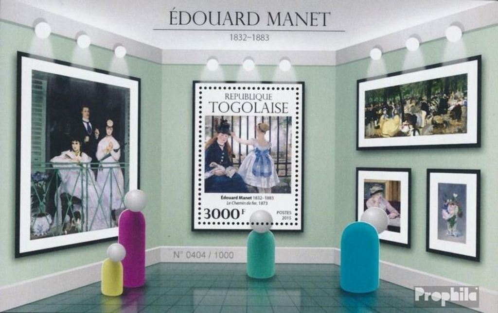 Briefmarken Togo 2015 Mi Block 1251 (kompl. Ausgabe) postfrisch Edouard Manet