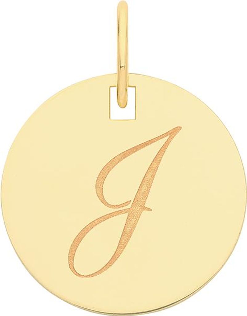 Wunderschöner 9 Karat (375) Gold Buchstaben / Initiale Damen - Anhänger - 17mm*15mm; TRS35323LTJ