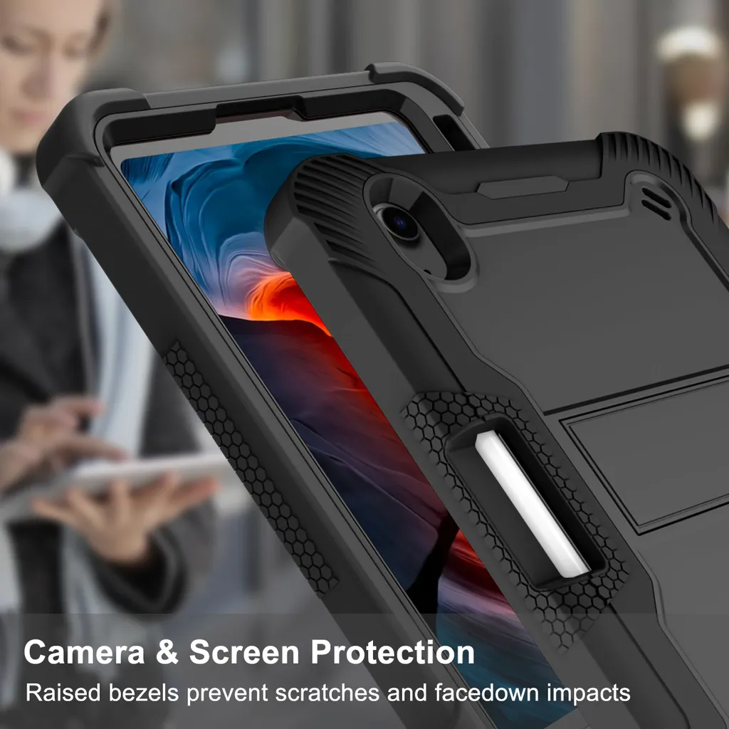 Custodia iPad mini 2024 per Bambini e Lavoro: Cover Robusta Nera - 7