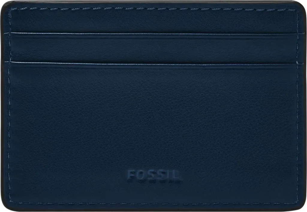 Porte-cartes Steven Fossil Midnight Blue : Cuir Finition Haute Qualité