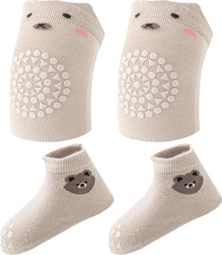 Anti-Rutsch-Socken für Babys, Knieschützer für Kleinkinder und Anti-Rutsch-Knieschützer für Babys beim Krabbeln