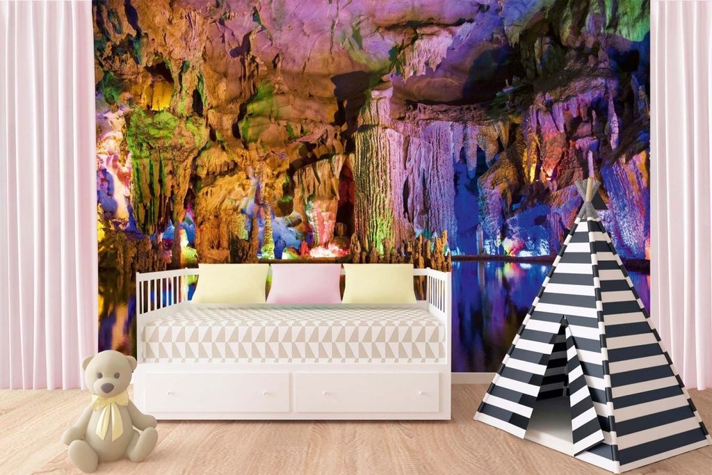 Vlies Fototapete HÖHLENBILDUNG 375 x 250 cm (inkl. Kleister) - Vlies Tapete, Wandtapete, Wandbilder - Tapete für Wohnzimmer Schlafzimmer, Büro, ...