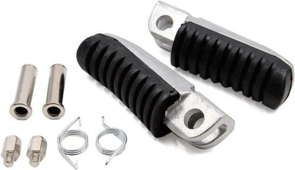 Cale-pieds moto universels noirs en alu avec fixation de 12,5 mm