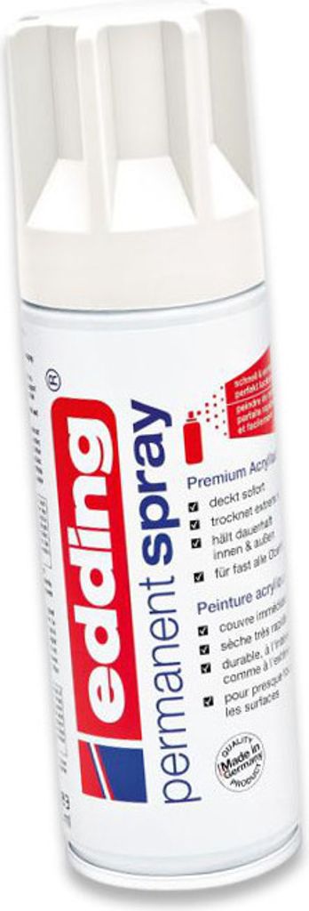 Edding 5200, 200 ml, Weiß, Matte, Sprühdose, Wasserfest Produktbild 