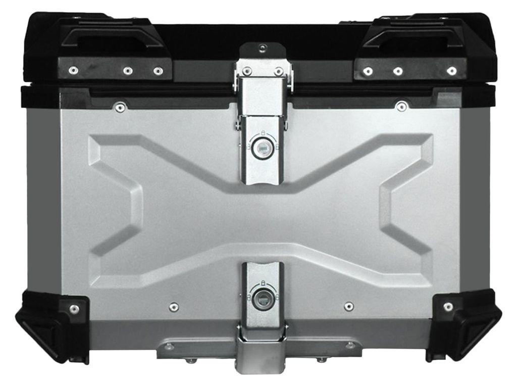 Topcase en aluminium pour moto, avec intérieur en cuir et Image du produit 