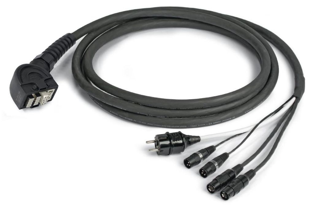 Sommer cable Netzwerk- / DMX- & Power- System , Ethercon male/XLR 3-pol male/Multipin female (HAN-ECO, ohne Bügel, abgewinkelt)/Schuko-Kabelstecke...