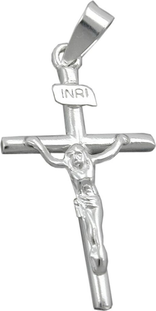 Anhänger Kreuz mit Jesus 23x13mm 925 Silber Sterlingsilber Uni