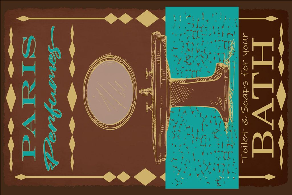 vianmo Blechschild 18x12 cm Paris Parfumes