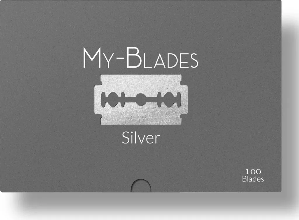 Lame da barba argentate - My-Blades - 100 pezzi