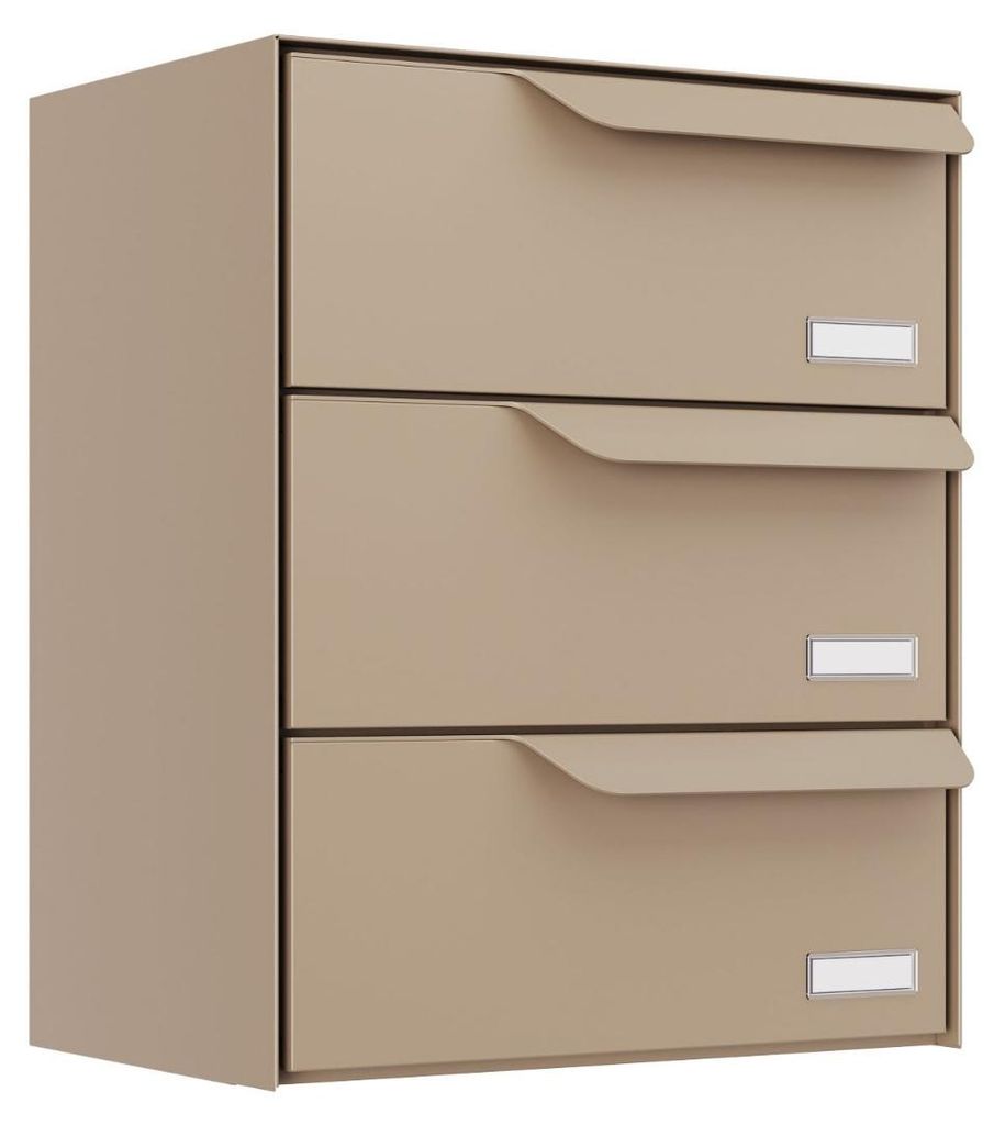Briefkastenanlage Amsterdam for Three in Beige