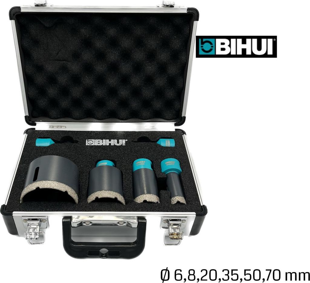 BIHUI Diamant-Lochsägen-Set 6-tlg mit Koffer Produktbild 