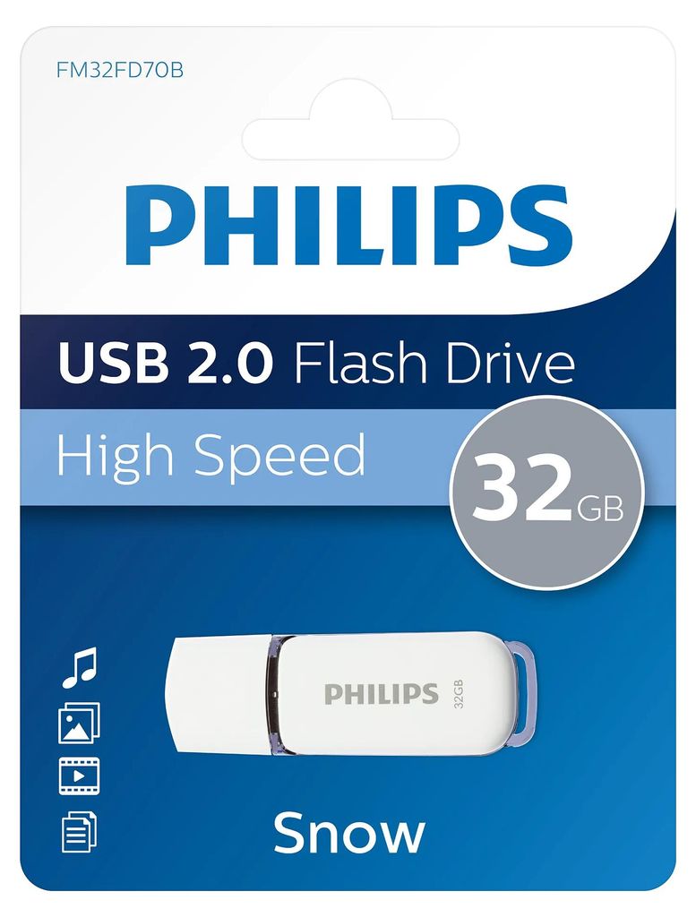 Philips USB-Stick 32 GB USB 2.0 Snow Edition Leserate bis Produktbild 