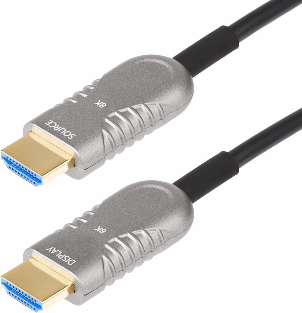 StarTech.com 50ft (15.2m) HDMI 2.1 Hybrid Active Optical Cable (AOC), CMP, Plenum Rated, 8K Ultra High Speed HDMI Fiber Optic Cable, 48Gbps, 8K 60H...