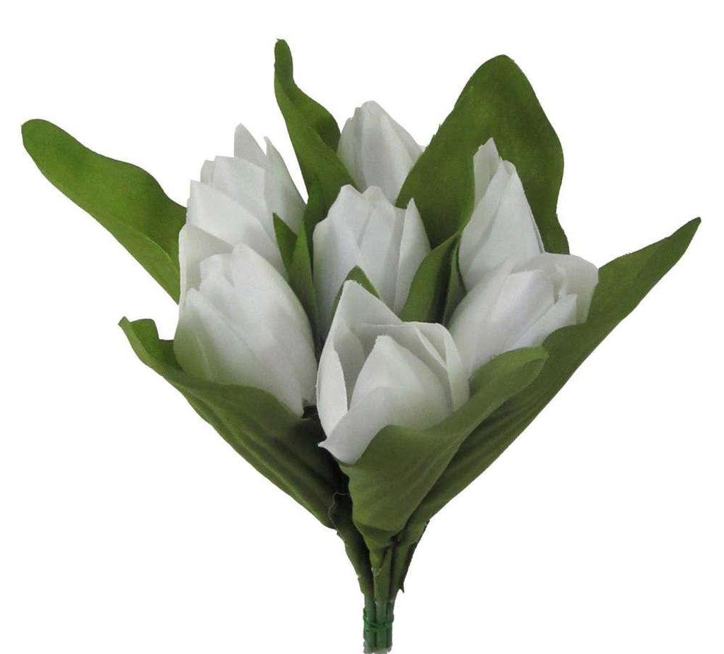 Kunstblume, Seidenblume TULPENBUND ca 30cm mit 7 Tulpen. Produktbild 