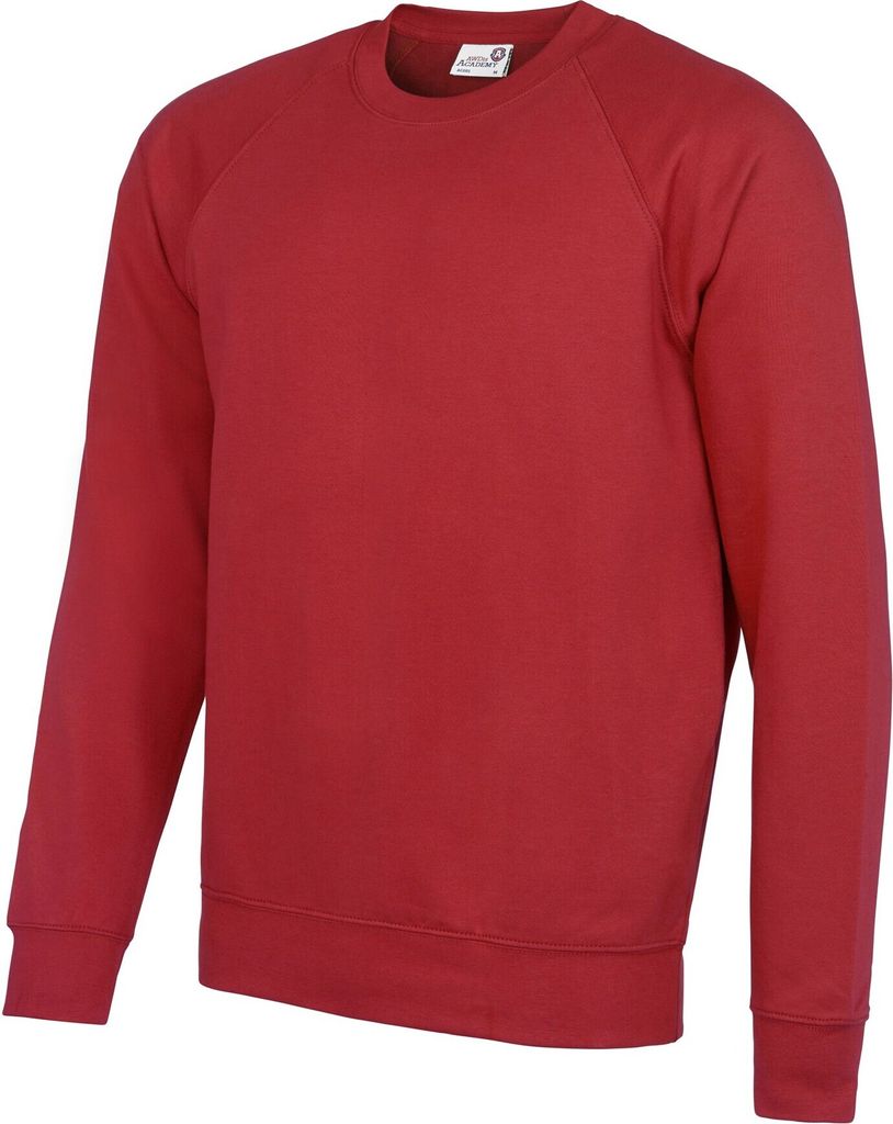 AWDis Academy Herren Rundhals-Sweatshirt RW3916 (Large) (Rot)