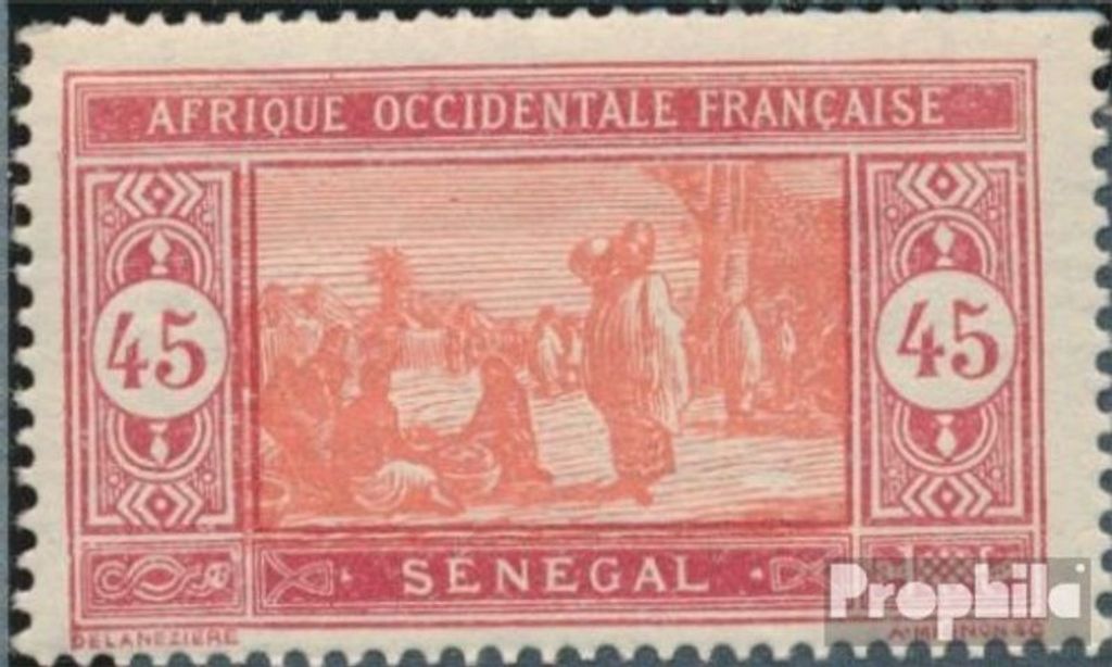 Briefmarken Senegal 1922 Mi 80 mit Falz Markt