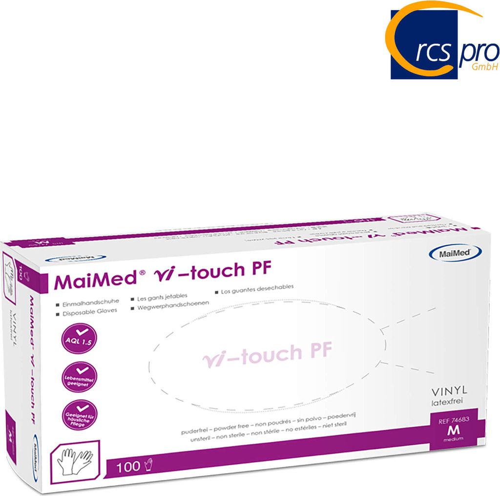 MAIMED Myclean vi touch Vinyl PF Gr. M 1 Pack = 100 stk. Produktbild 1