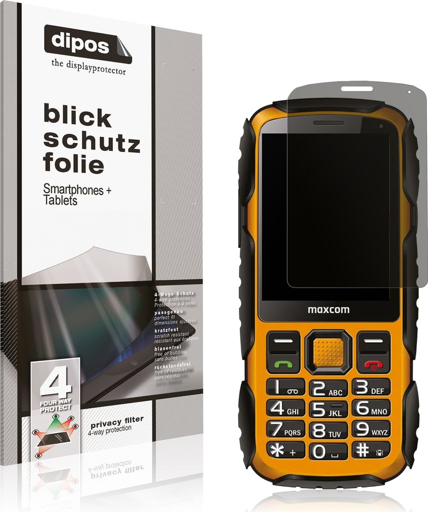 Blickschutzfolie für MaxCom Strong MM920 L matt Schutzfolie Folie Display Schutz dipos