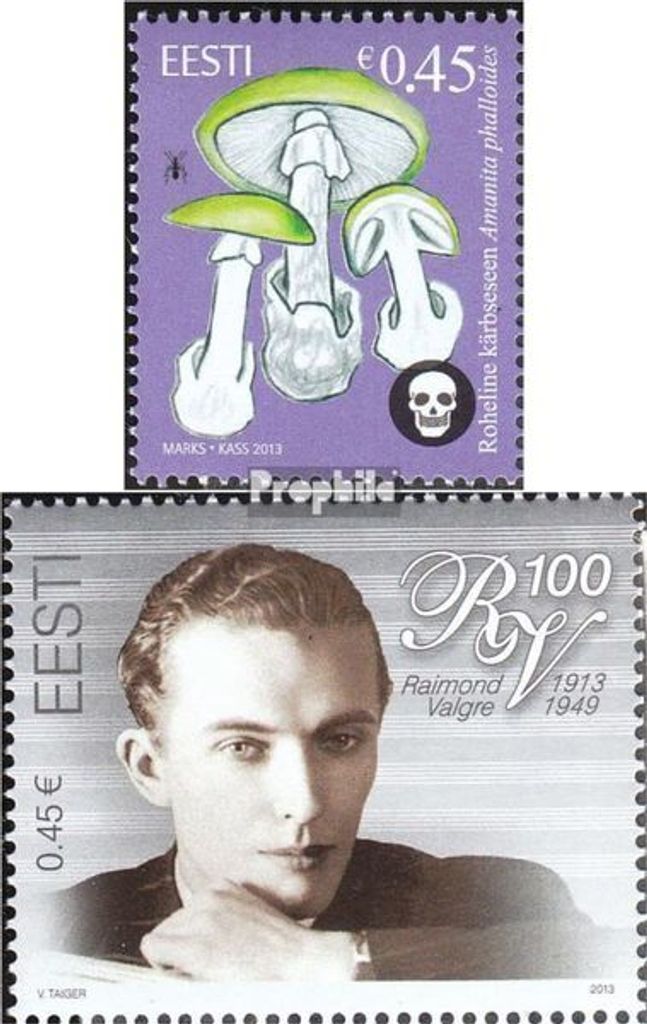 Briefmarken Estland 2013 Mi 772,773 (kompl.Ausg.) postfrisch Pilze