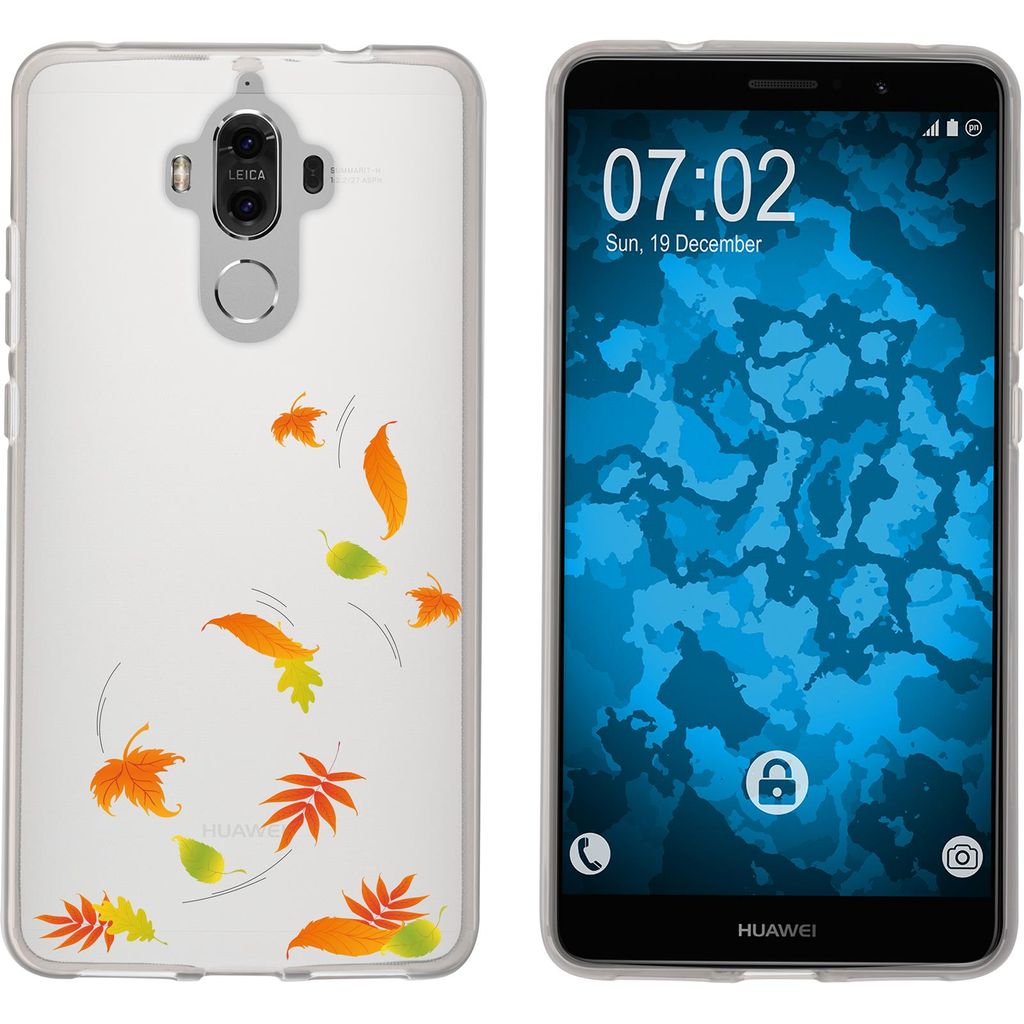 PhoneNatic Case kompatibel mit Huawei Mate 9 Silikon-Hülle Herbst Blätter/Leaves M1