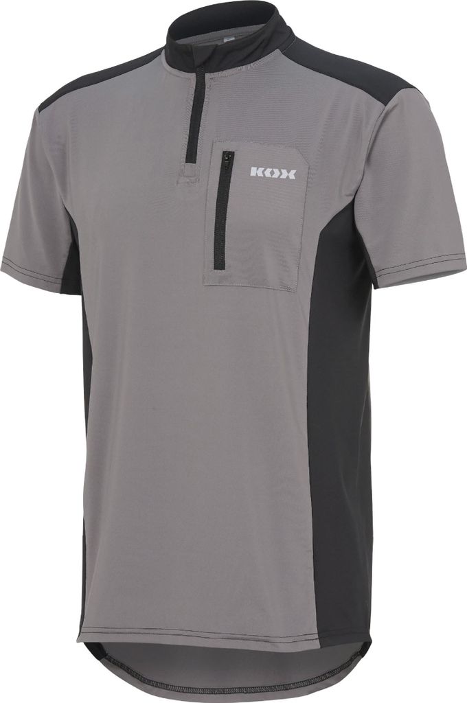 KOX Funktionsshirt Kurzarm Grau/Schwarz Größe M