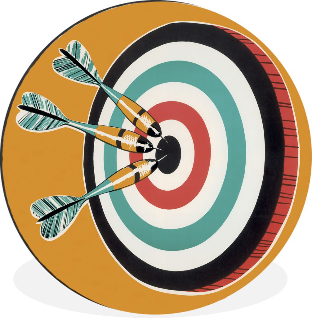 MuchoWow - Mauerkreis - Wandbilder - Runde Bild - Bild aus Aluminium - Schlafzimmer - Wohnzimmerdekoration - Wand Dekoration