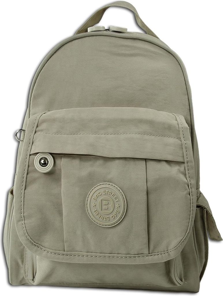 Bag Street Rucksack Crinkle Nylon beige trendiger Damen Cityrucksack ORJ201C