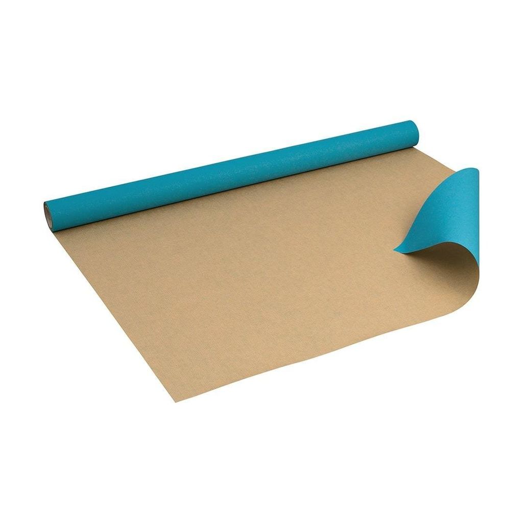 Carta da regalo turchese 0,70 x 10 m, carta kraft - Immagine del prodotto 