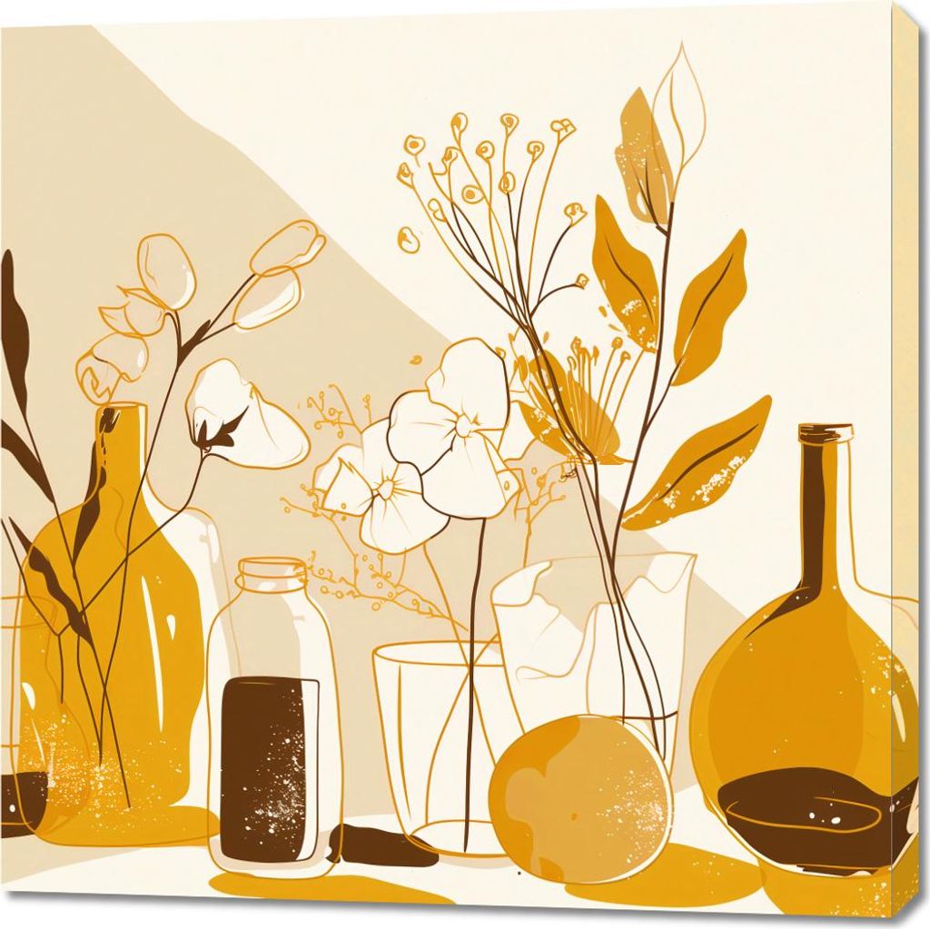 Bild 90x90cm Sonnenton