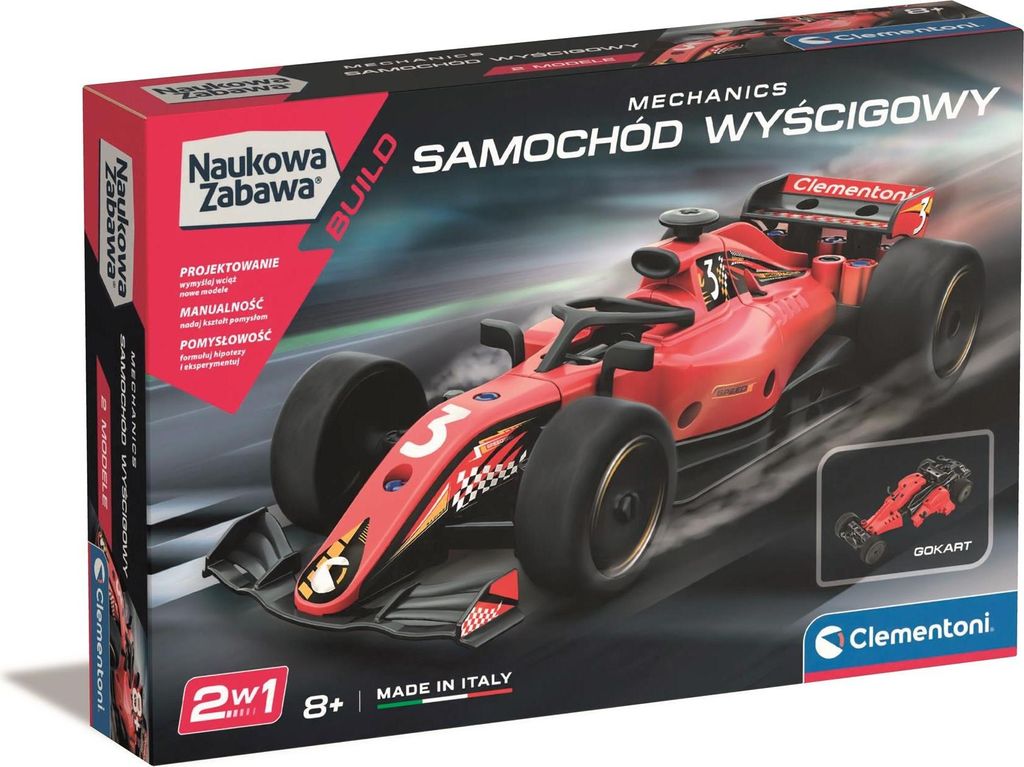 Wissenschaftlicher Spaß Mechaniklabor Rennwagen Clementoni 50870