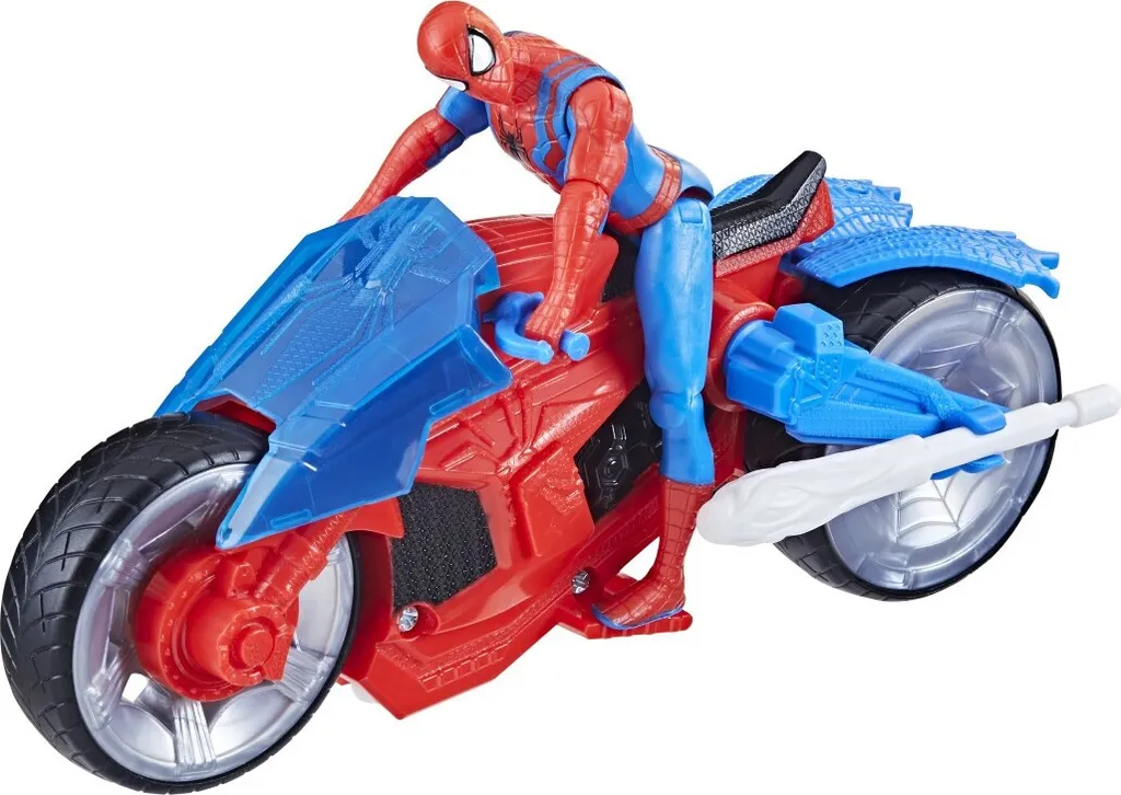 Figurine Spidey 10cm et son Véhicule de Course - Design Robuste Spd