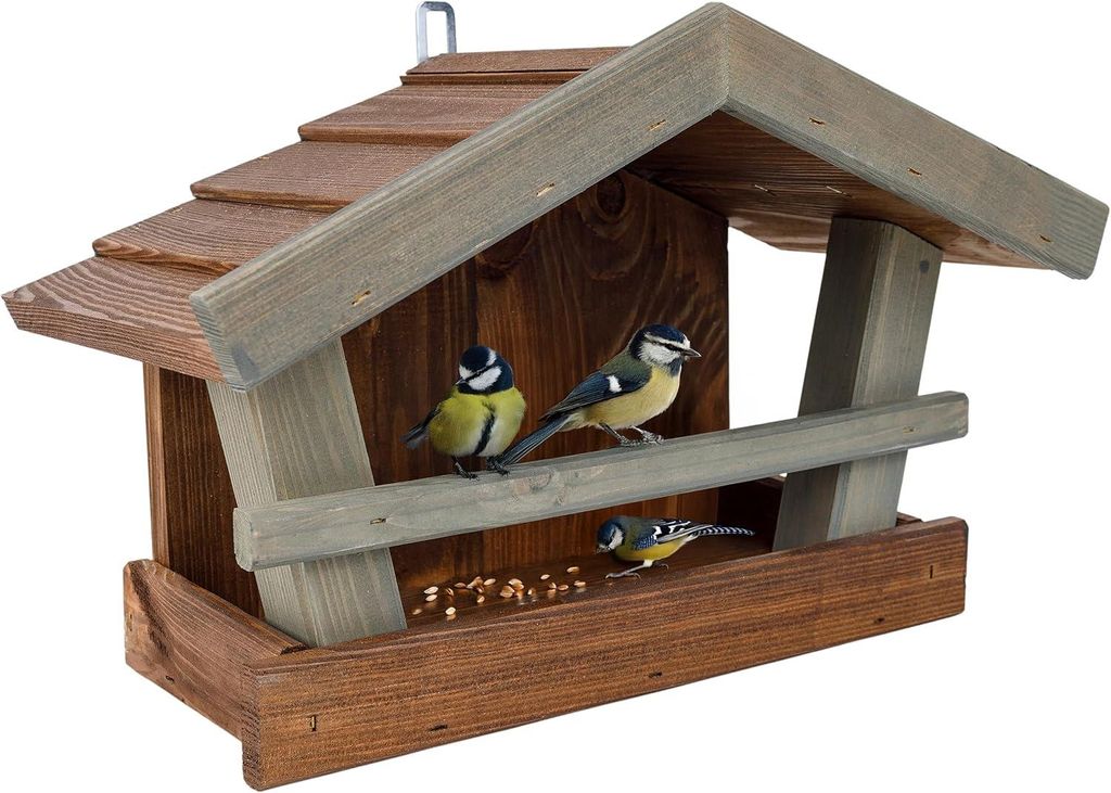 Creative Home Grün-Brauner Vogelfutterhaus | Vogelhaus Balkon