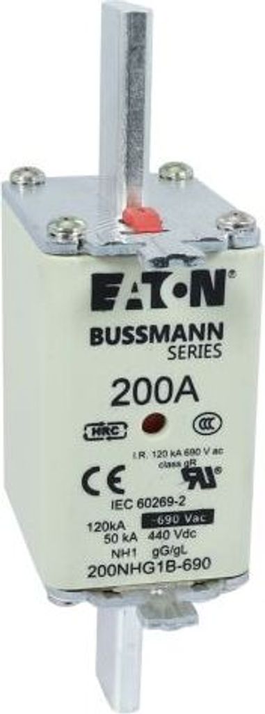 Eaton NH-Sicherung NH1, 200A, 500V AC, gL/gG, 120kA, Produktbild 