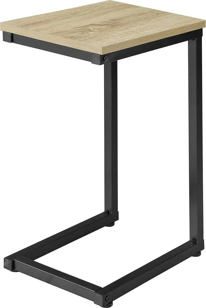 Tavolino SoBuy Metallo e MDF Nero | Supporto Laptop Divano Robusto