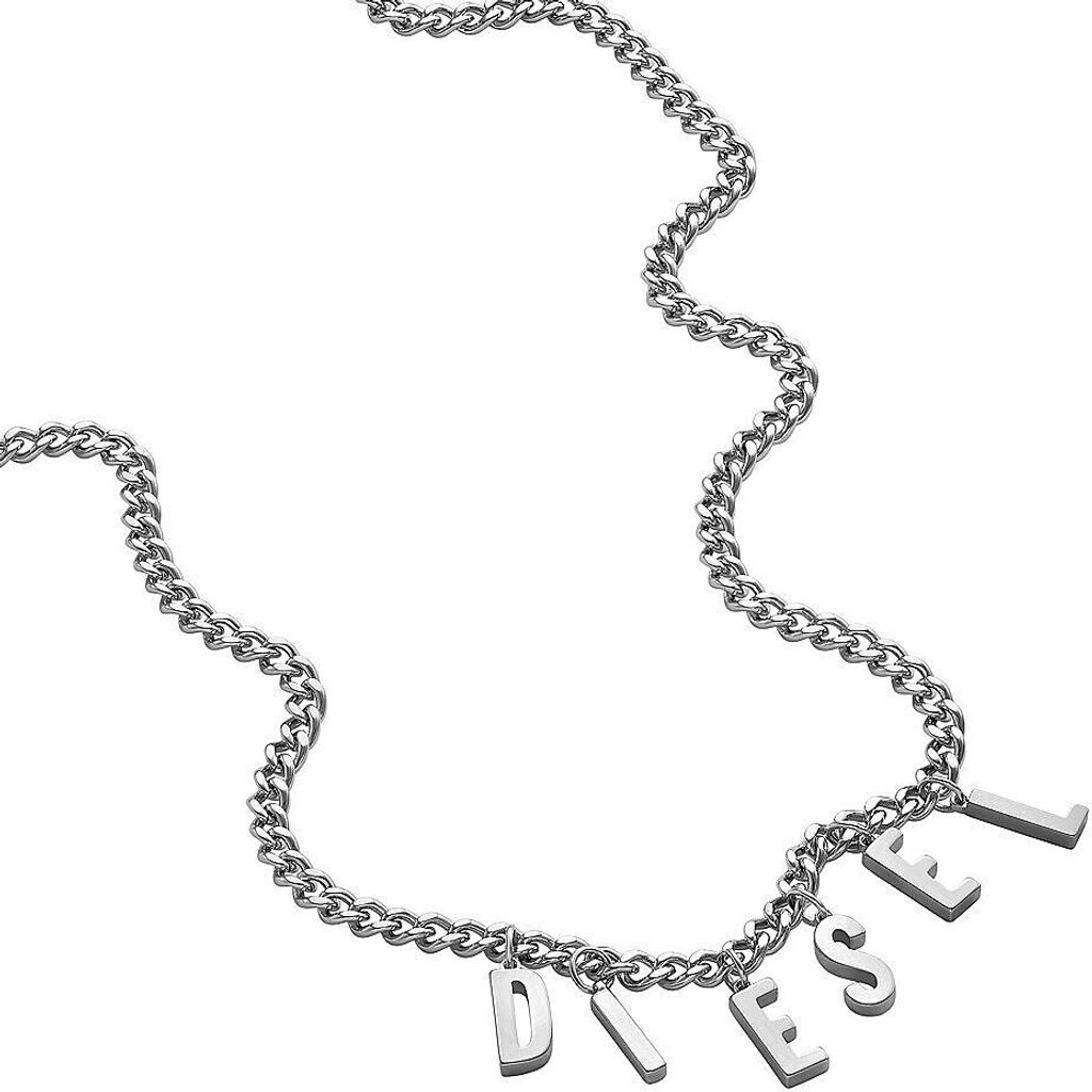 Halsketten Mit Hängenden Anhängern Diesel Silber Kollektion Chain - mann