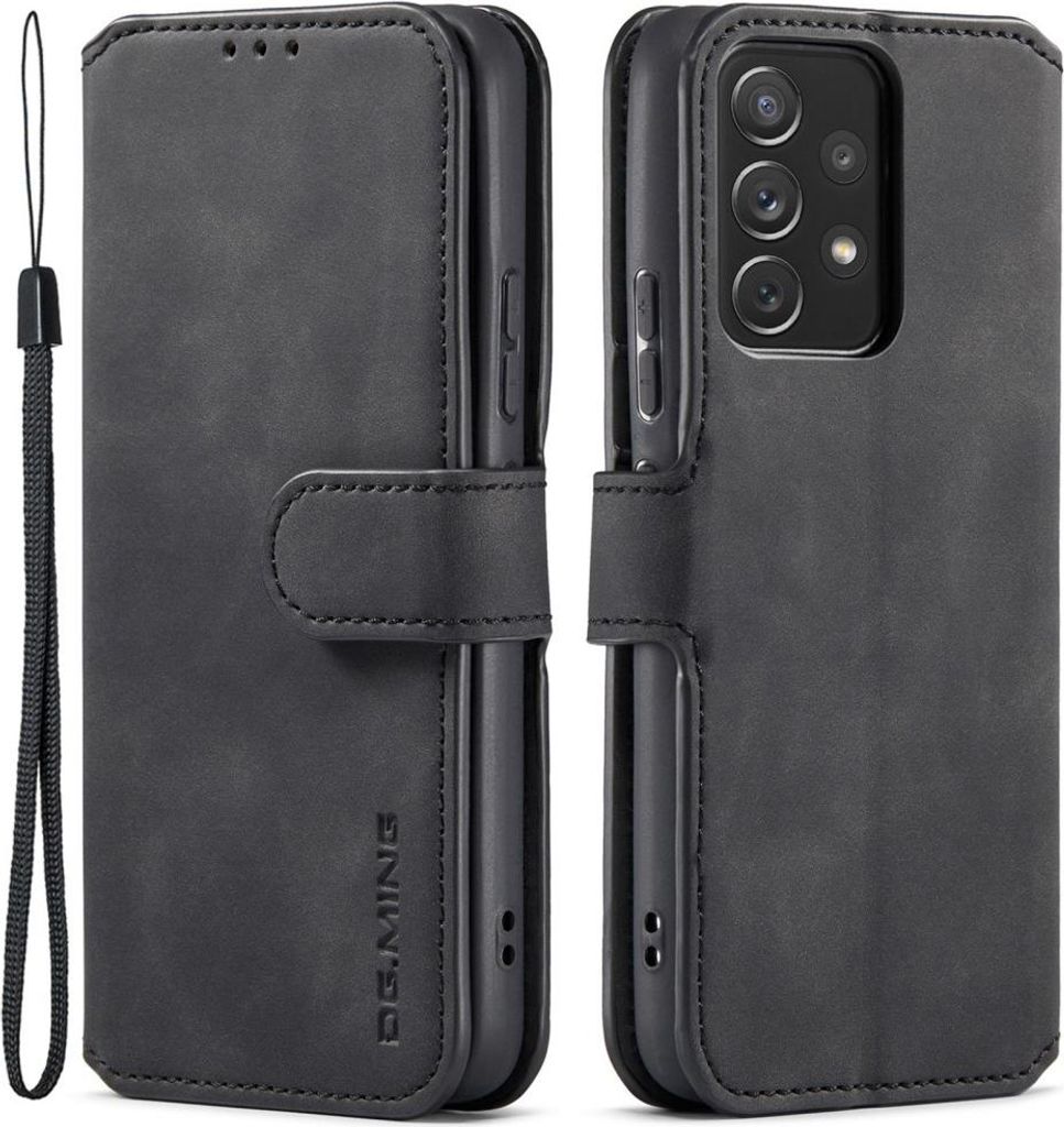 Samsung Galaxy A53 Hülle - DG.MING Luxus Klapphülle - Schwarz