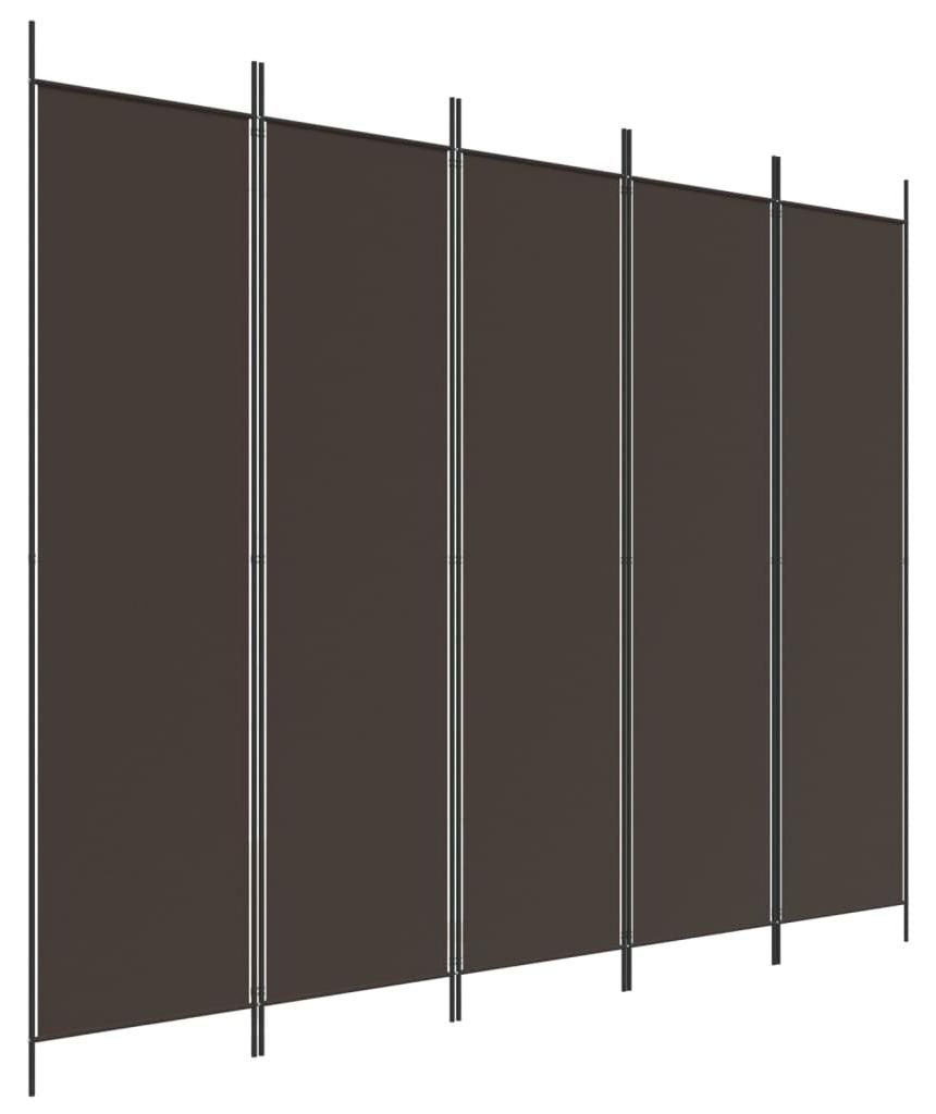 vidaXL Set da 5 pannelli divisori Braun 250x200 cm in Immagine del prodotto 