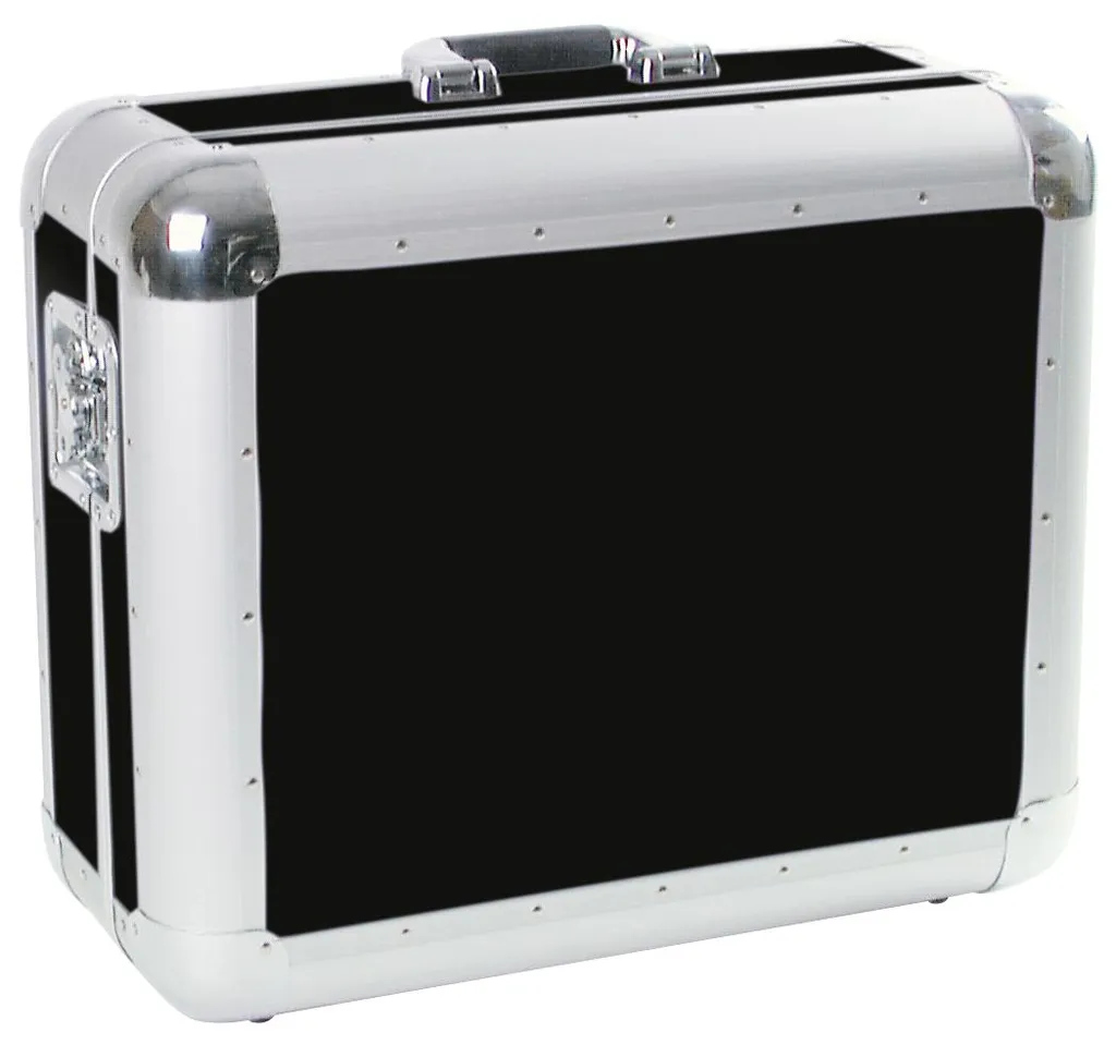 Flight Case Vinyle Noir en Aluminium - Mallette Tourne-disque Universelle