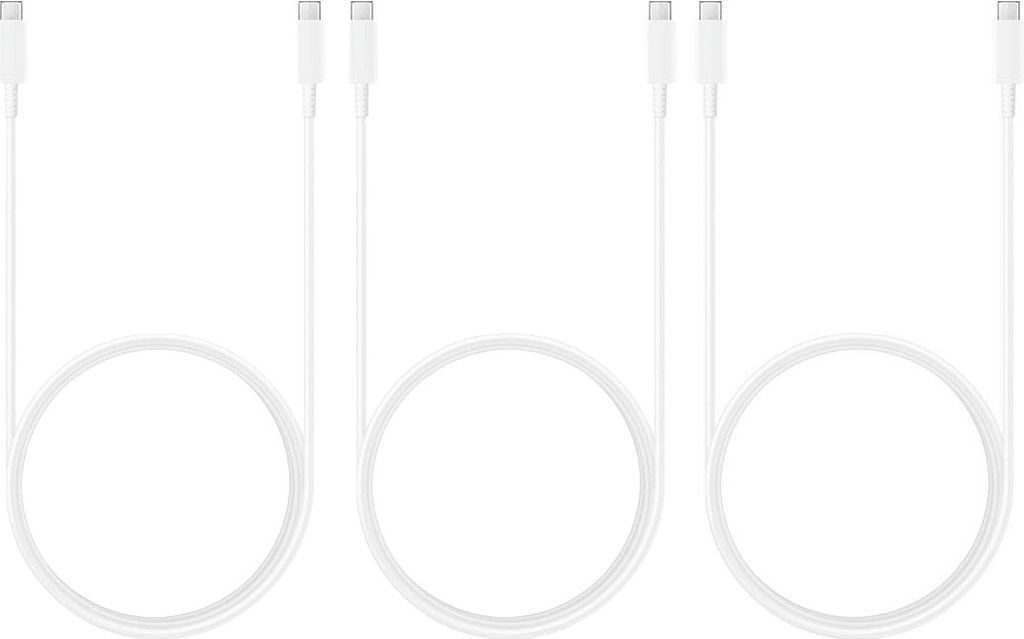 3x Schnell-Ladekabel USB-C 1.8m 5A weiß für Xiaomi Redmi Note 13 12S 12 11S 11 10S 10 9S 9 Pro + 5G beidseitig USB Typ C Anschluss