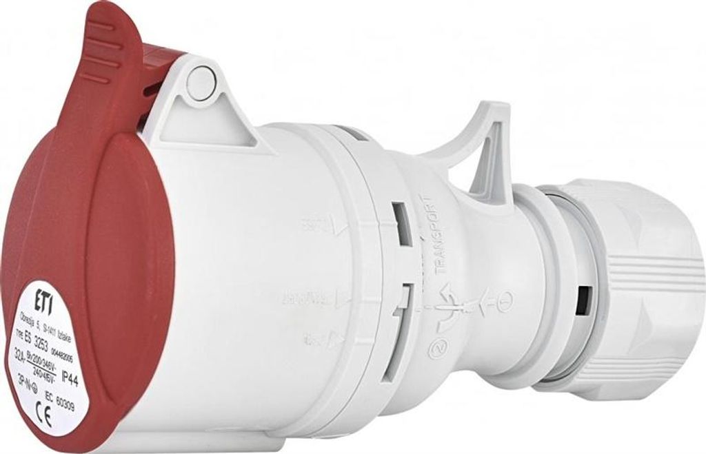 Eti Es 3253 32A. 400V. 3P+N+Pe. Lizdas Ip44