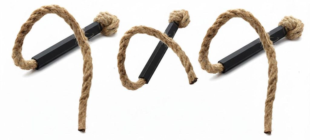 Zündseil 3er Set Metallhülse 3x Anzündseil Fire Rope Feuerseil Lunte Bushcraft Campen