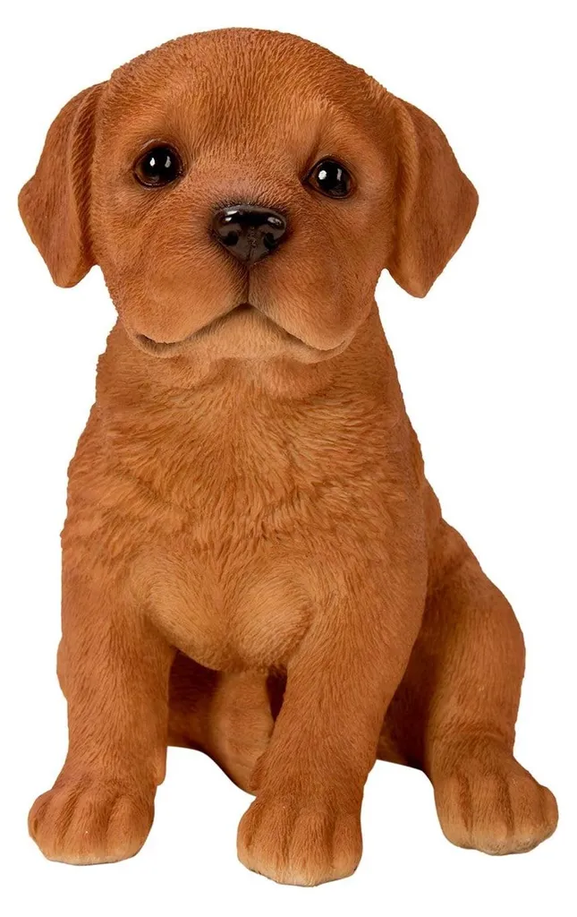 Figurine labrador roux en résine haute qualité finition artisanale