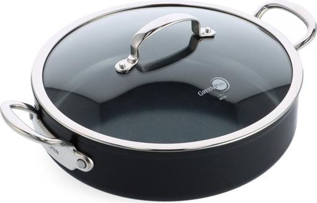 GreenPan Barcelona Pro Keramik-Antihaft-Servierpfanne mit Deckel - -frei - ø 30cm
