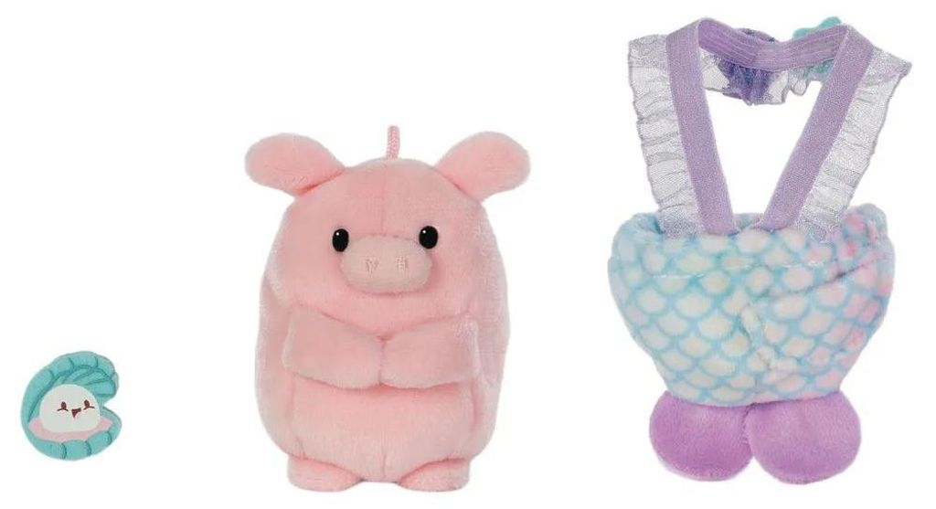 set di peluche nici maiale onk con conchiglia e costume da Immagine del prodotto 