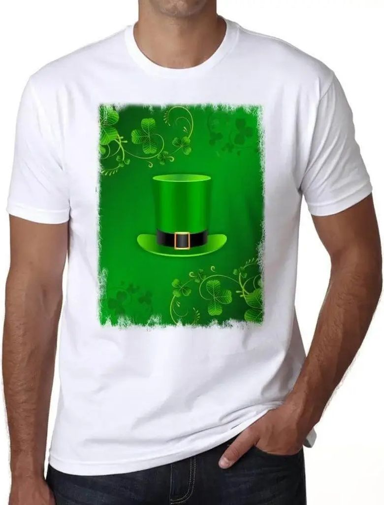 Herren Grafik T-Shirt Saint-Patrick's Day mit Zylinder und Hufeisen – Saint Patrick's Day With Top Hat And Horseshoes – Öko-Verantwortlich Vin...
