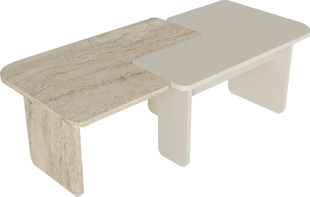 Table basse Boneksbelt 2 moitiés : la solution salon modulable chic - 8